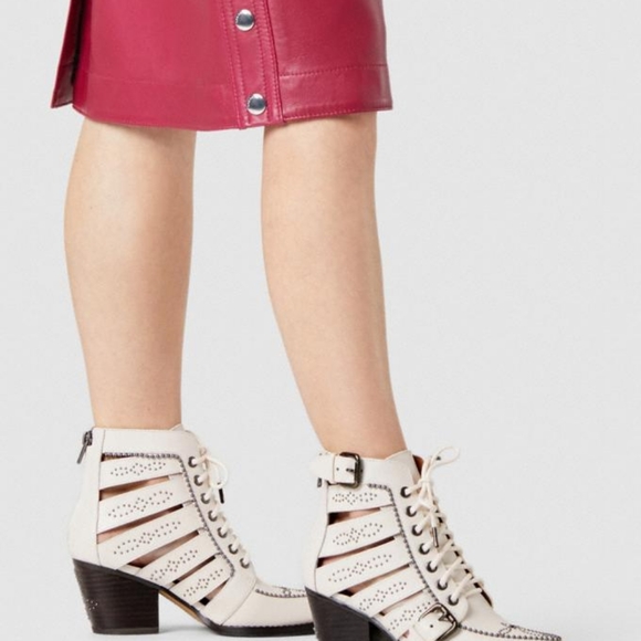 Coach Paisley Leather Bootie Size 6 - Picture 2 of 9